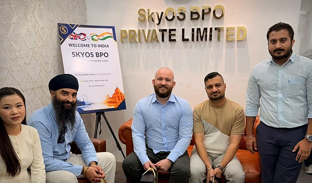 The Zenhook and SkyOs teams together at the Mohali office