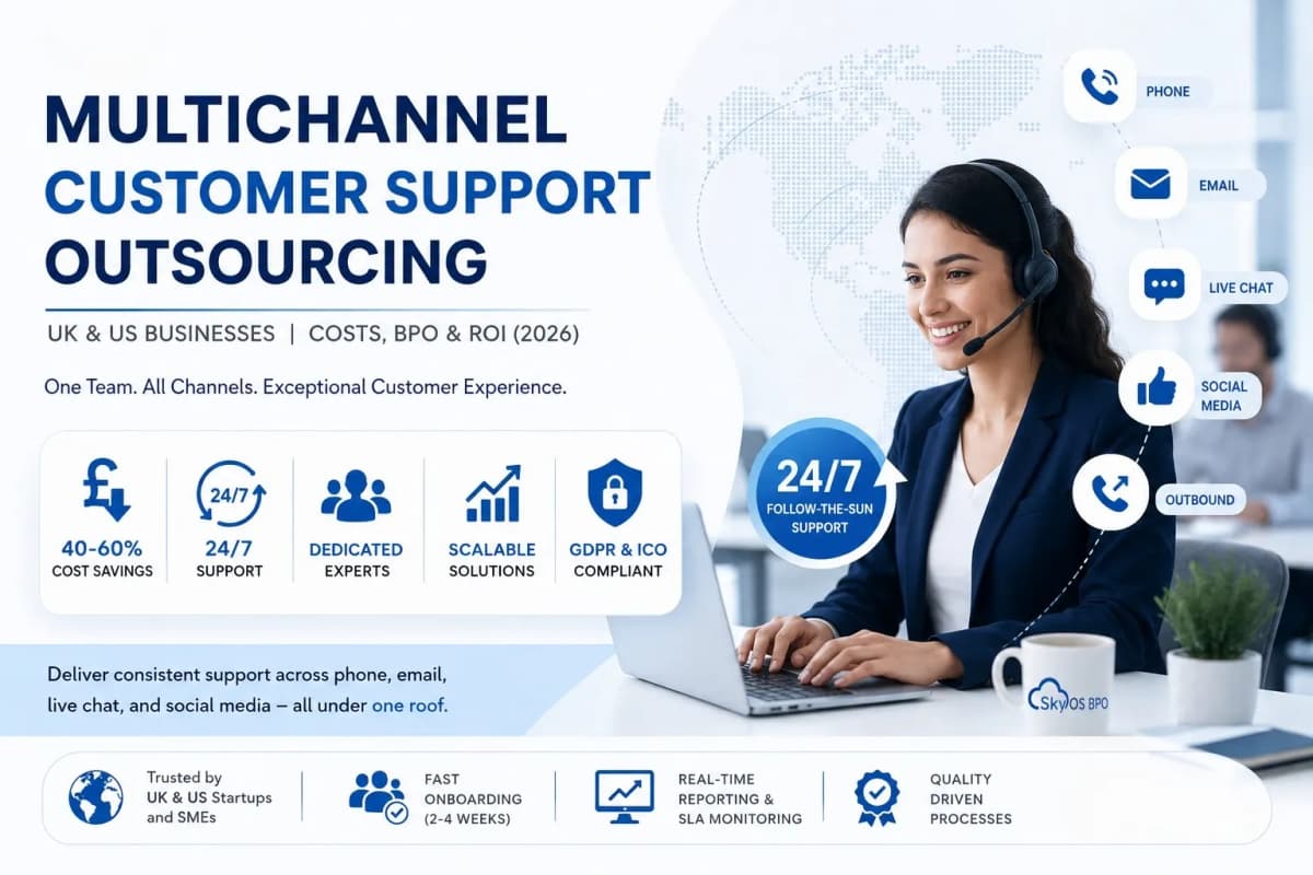 Multichannel Customer Support Outsourcing (UK & US): Costs, BPO & ROI (2026)